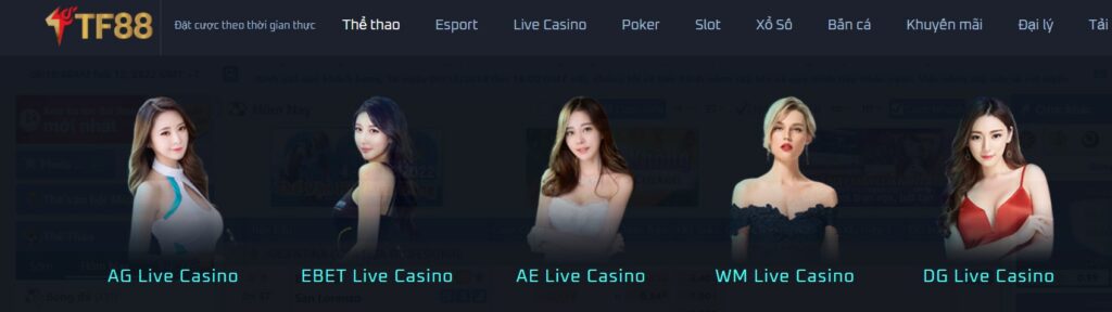 Nhiều ưu điểm khi tham gia sảnh live casino tại TF88